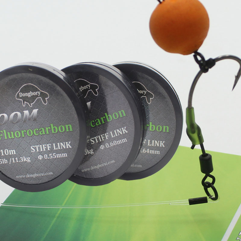 Fluorocarbon Line - 鯉釣りフックリンクブームフルオロカーボン剛性リンクコイラインメソッドフィーダー釣りコイ粗い釣り道具
