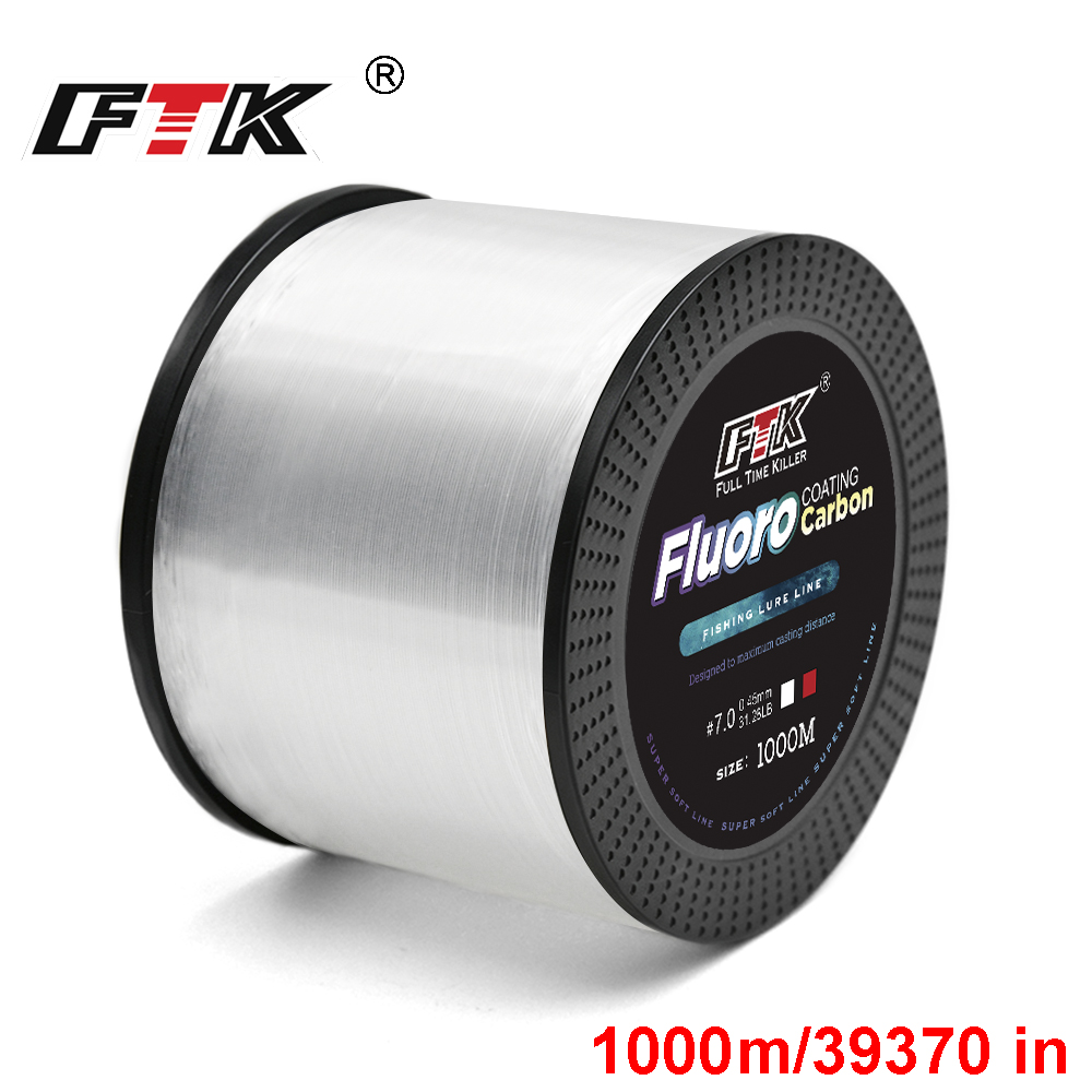 Fluorocarbon Line - FTK 1000M ナイロン釣り糸 超強力モノフィラメント釣り糸 フロロカーボンコーティング釣り糸 鯉釣り用