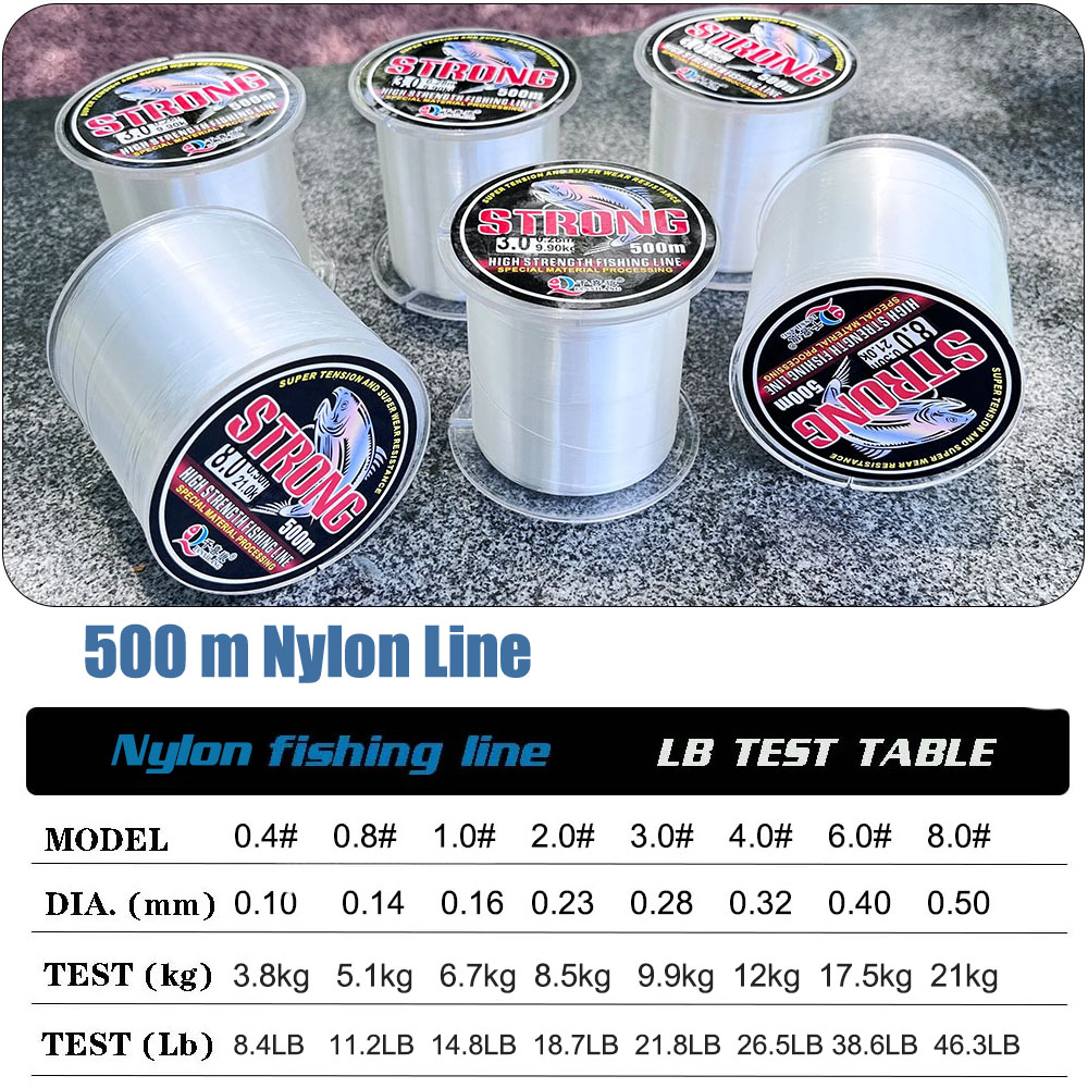 Limnoid 500 メートルナイロン釣り糸フッ素カーボン - Fluorocarbon Line のレビューと価格