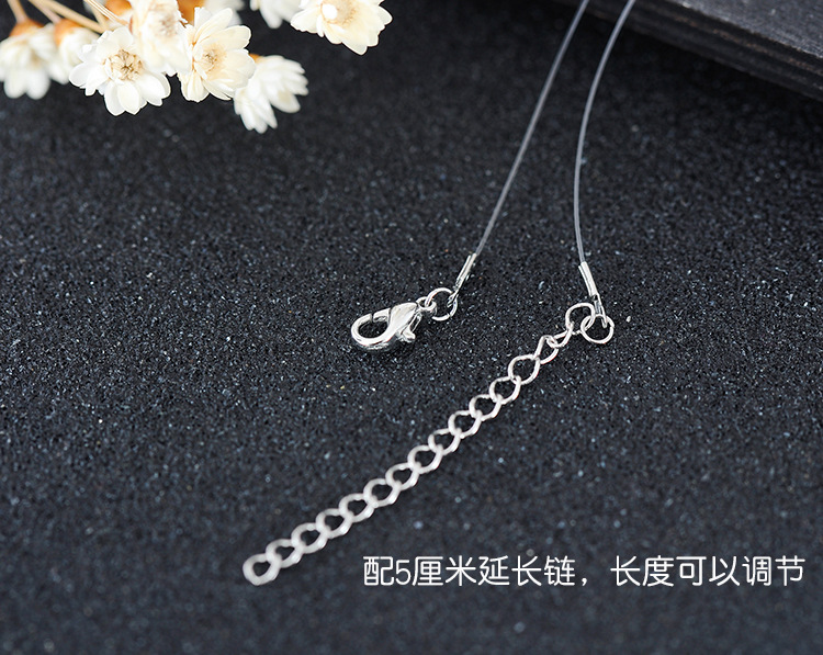 透明な人魚の形をしたネックレス,短い釣り糸,ビーチペンダント - Fishing Line Box のレビューと価格