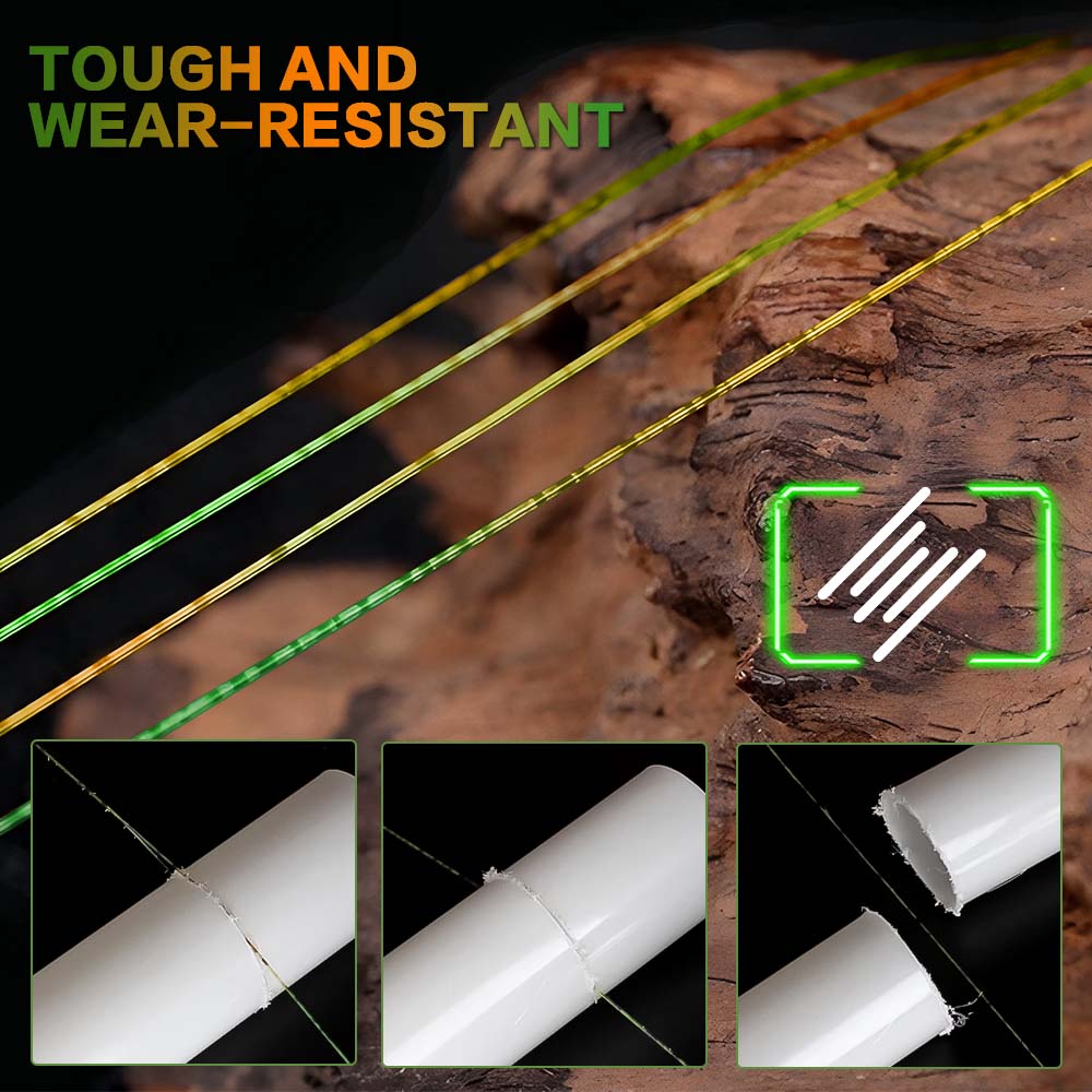 ZUKIBO 3D スペックルライン イエロー 5色 500 - Fluorocarbon Line のレビューと価格