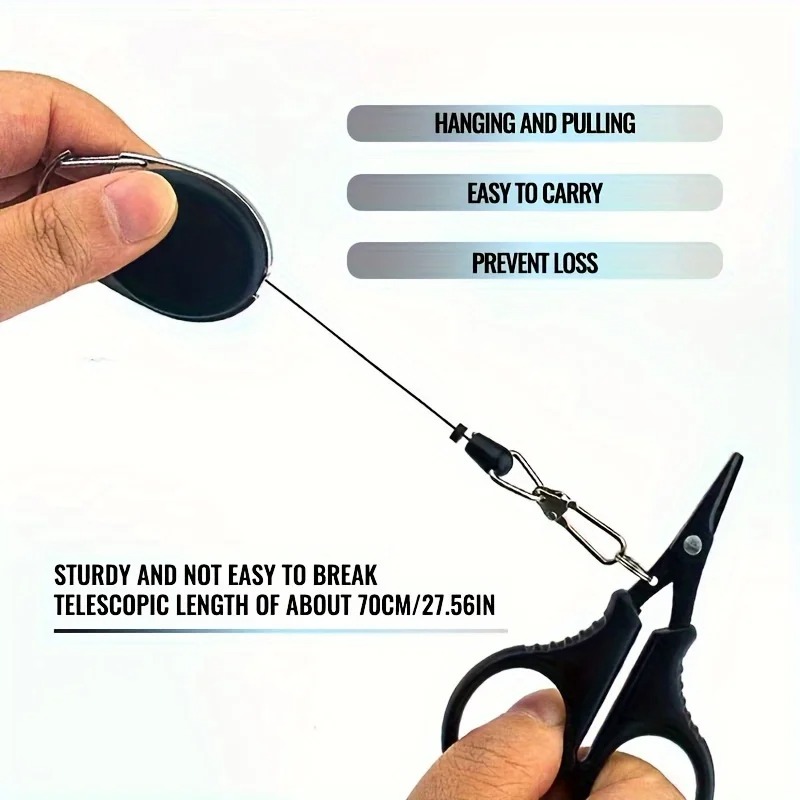 ポータブル釣り用はさみ、格納式ストラップ付き、海水耐性、コン - Fishing Line Cutter のレビューと価格